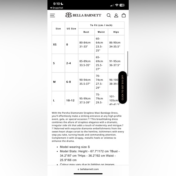 Porsha Diamonate Strapless Maxi Bandage Dress - Picture 6 of 6